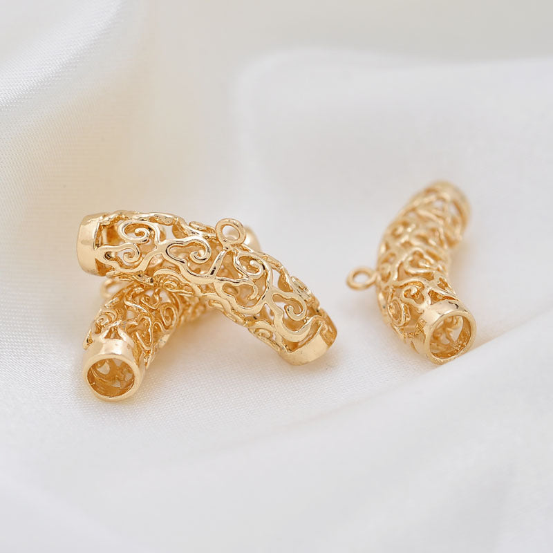 20 pendentif à breloque tuyau nuage creux 14K GF