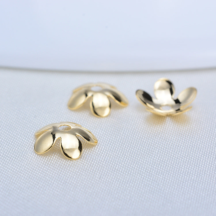 100 tasse de capuchon de perles florales 14K GF, entretoise de perles de charme