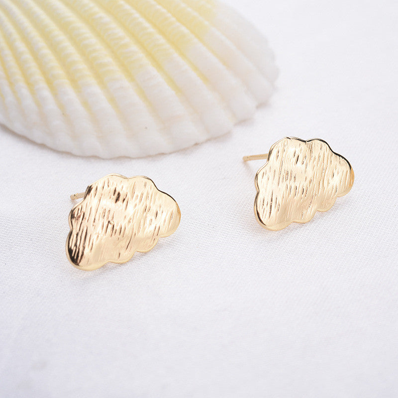 20 boucles d'oreilles à tige en forme de nuage givré avec boucles d'oreilles multiples 14K GF