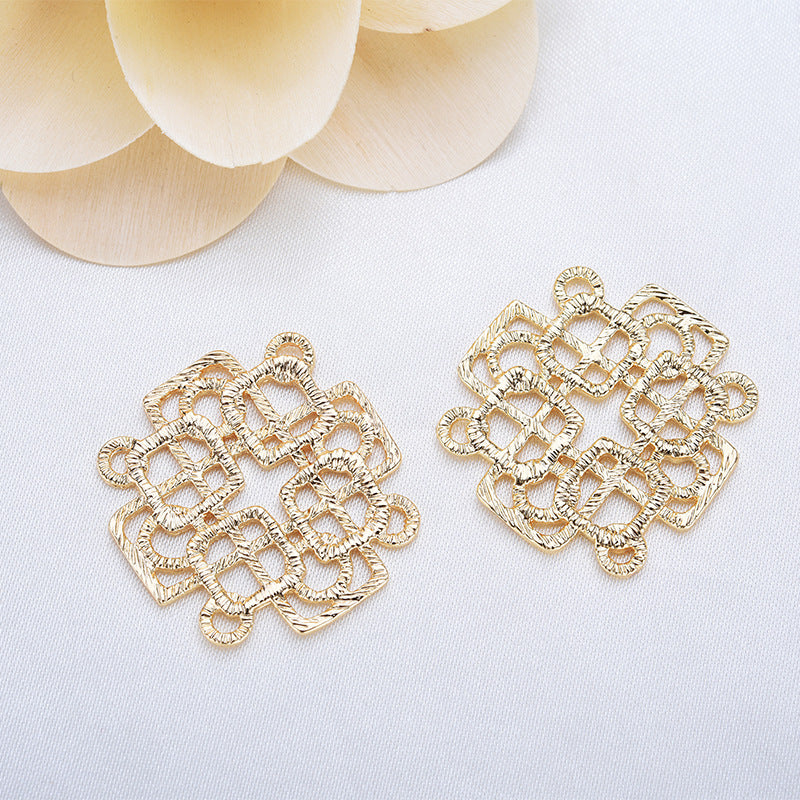 20 pendentifs à breloques à pièces carrées à boucles multiples 14K GF