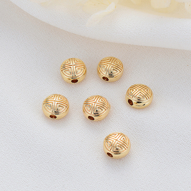 10 Roundelle Bead Charm 14K GF Charm Beadwork Spacer