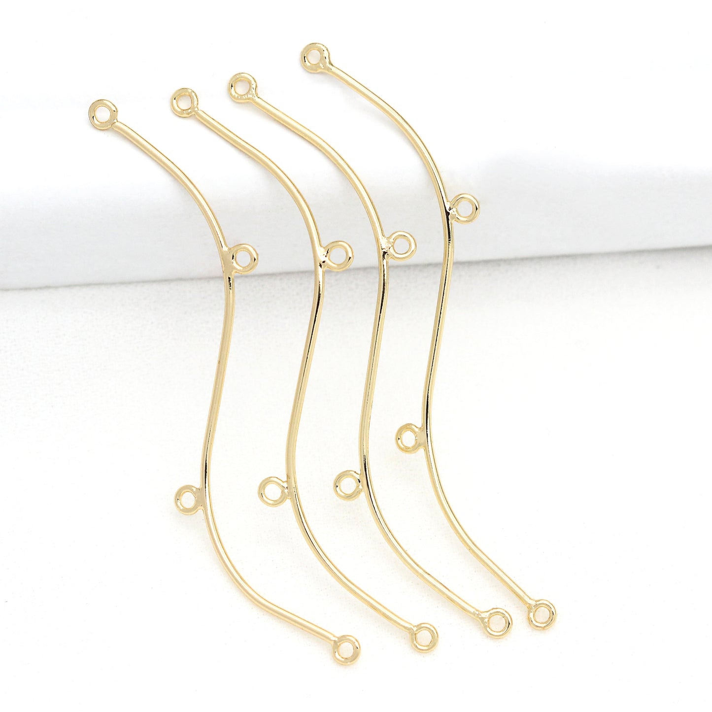 20 pendentifs à breloques en forme de S incurvés à boucles multiples 14K GF