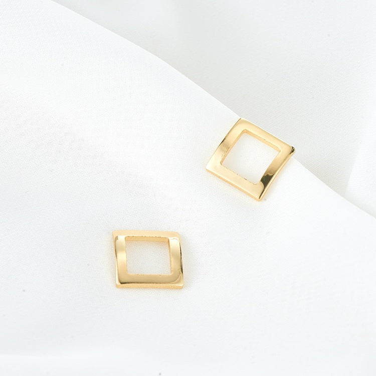 10 pendentif à breloque cercle carré courbé 14K GF