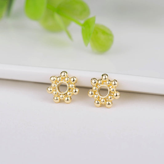 10 Charme de perles florales 14K GF Charm Beadwork Spacer