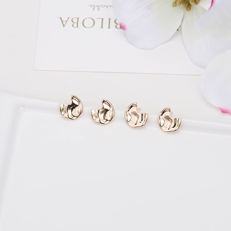 4 boucles d'oreilles à tige en forme de chat incurvé 14K GF Earing