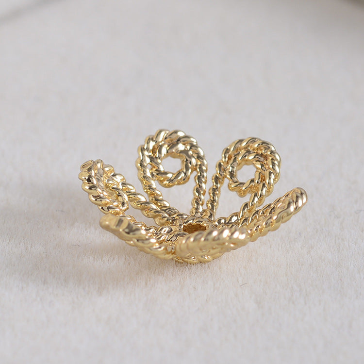 20 capuchons de perles florales, tasse 14K GF, entretoise de perles de charme