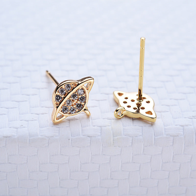 20 boucles d'oreilles Saturn avec boucle 14K GF ornées de strass
