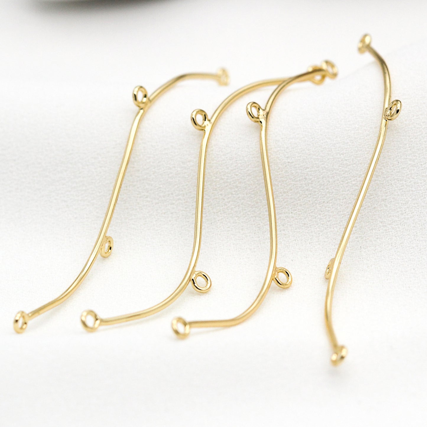 20 pendentifs à breloques en forme de S incurvés à boucles multiples 14K GF