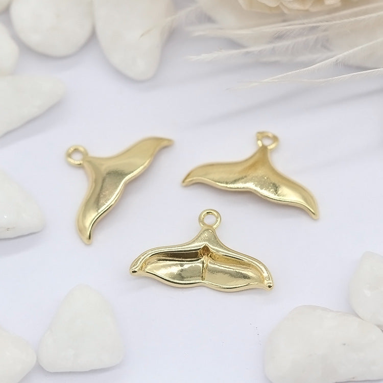 20 Pendentif à breloque queue de baleine sirène 14K GF