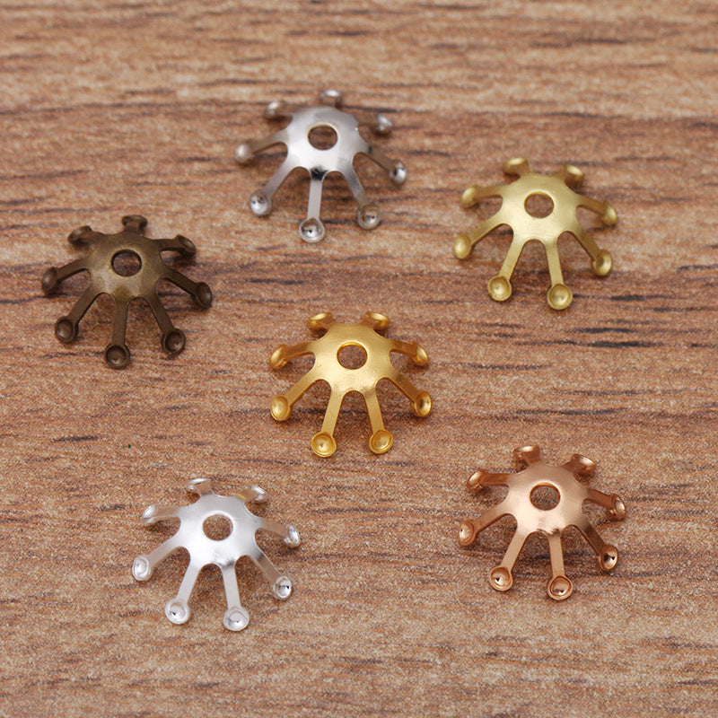 200 Filigree Floral Bead Cap Cup 18KGP