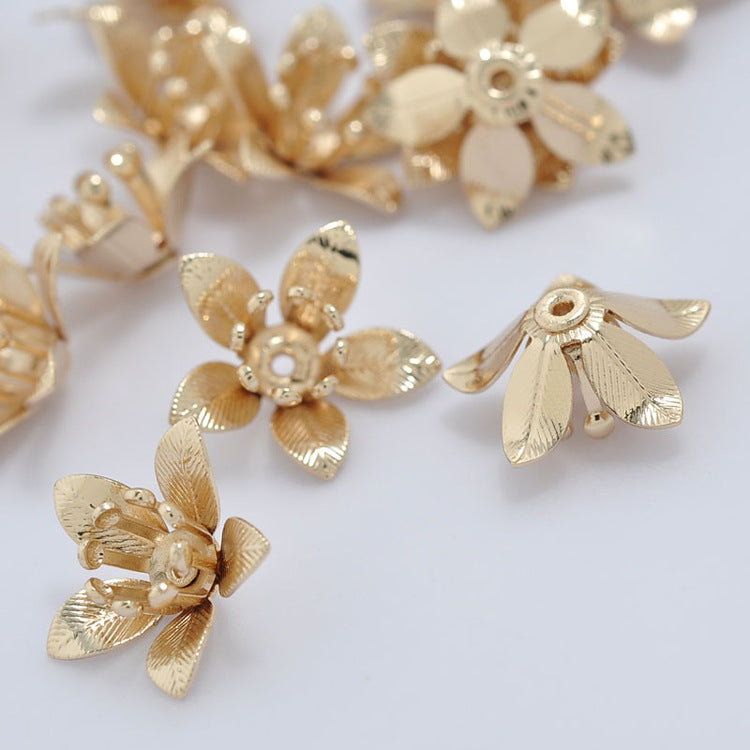 20 capuchons de perles florales, tasse 14K GF, entretoise de perles de charme