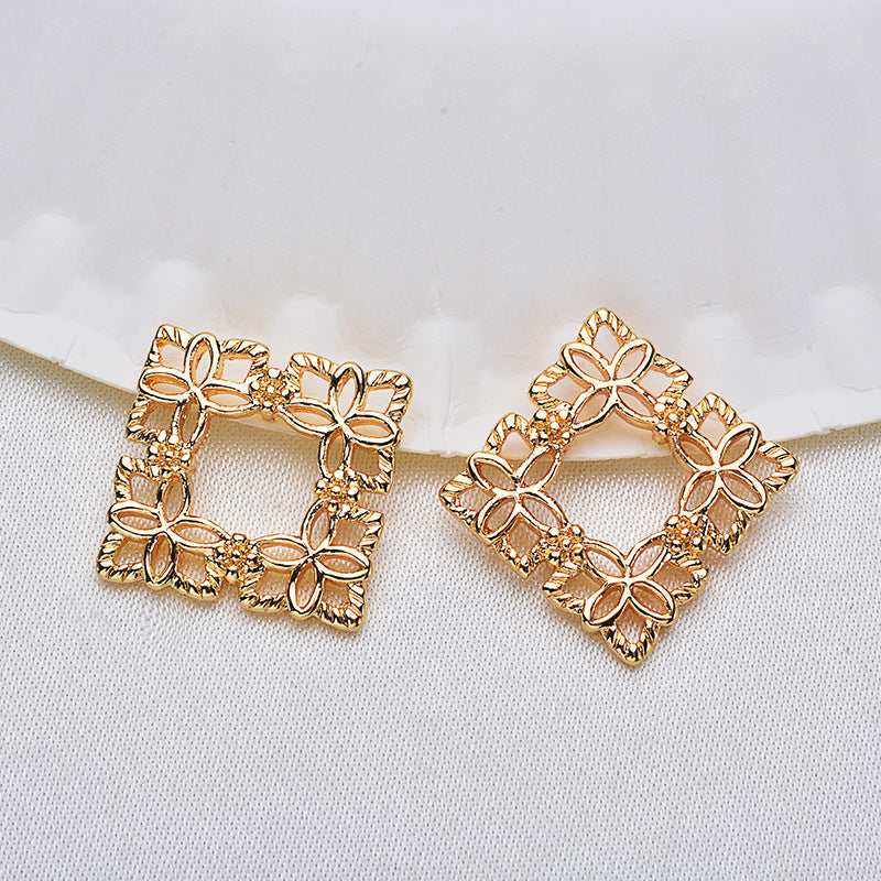 20 pendentif à breloque cercle carré creux 14K GF