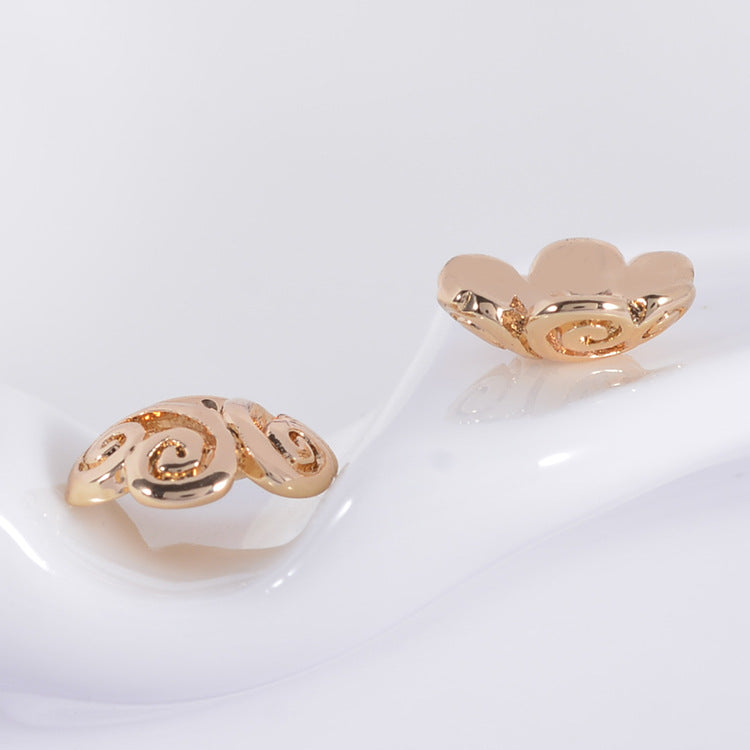 50 bonnets de perles florales, tasse 14K GF, breloques, entretoise de perles