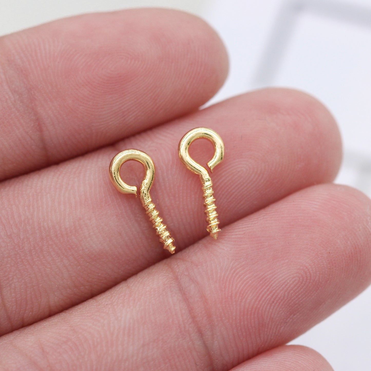20 broches à œil à vis, broches en liège, connecteur d'anneaux supérieurs de pendentif 14K GF