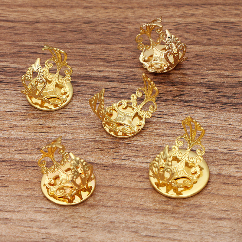 20 lunette coupe filigrane anneau ouvert cercle 18KGP 12mm 14mm 16mm 18mm 20mm cabochon rond Base vierge réglage de pierres précieuses