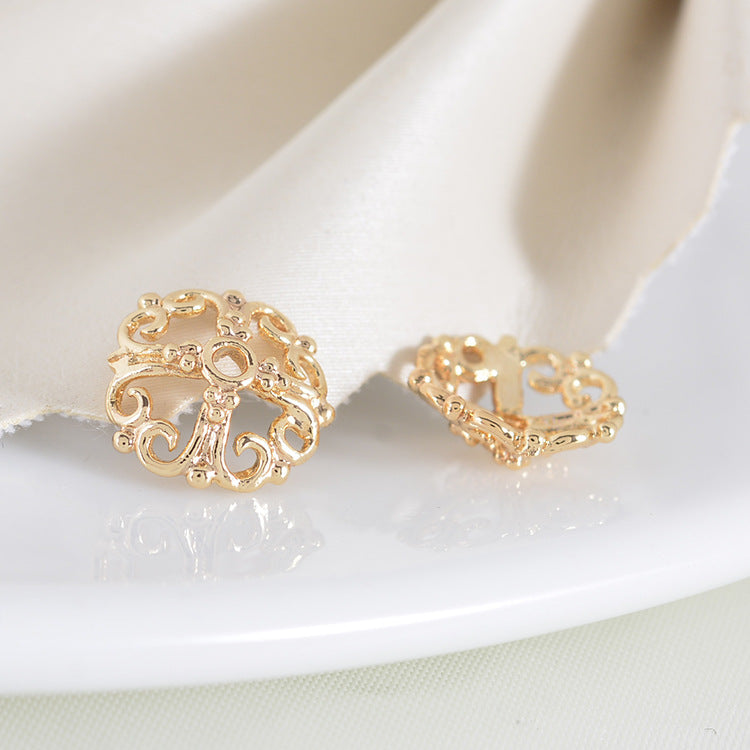 50 bonnets de perles florales, tasse 14K GF, breloques, entretoise de perles