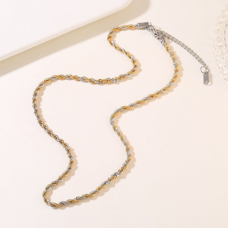 2 Rounded Snake Chain Necklace 14K GF Choker with Extender