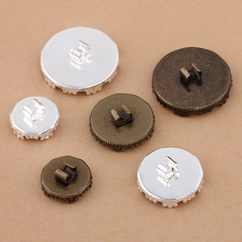 50 couronne bord lunette coupe cheveux boucle argent plaqué 15mm 20mm 25mm rond Cabochon Base vierge pierre précieuse pièce réglage