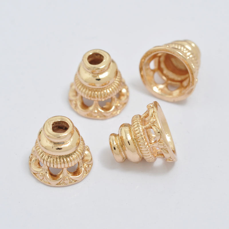 20 Creux Cône Perle Cap Tasse 14K GF Charme Perles Entretoise