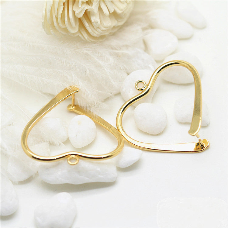 10 Herz-Kreis-Charm-Pinch-Bail-Anhänger 14K GF