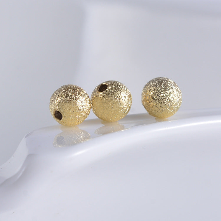 100 Charme de perles rondes givrées 14K GF Entretoise de perles