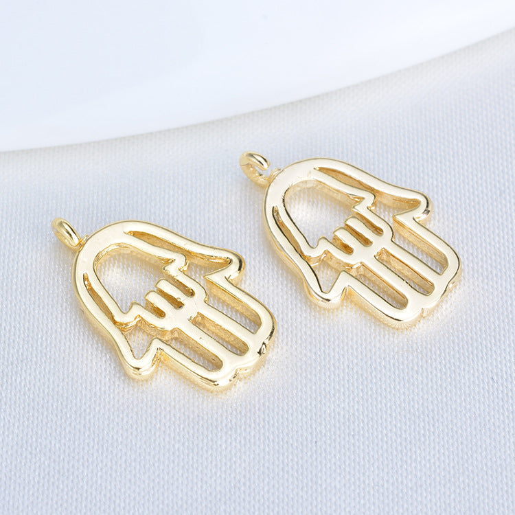 20 pendentif à breloque Hamsa 14K GF