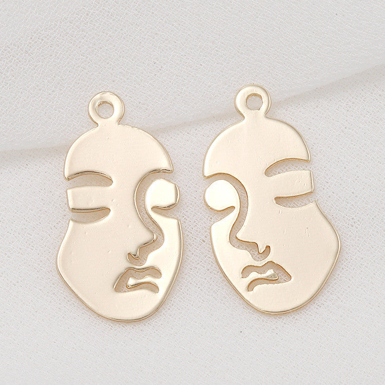 10 pendentif à breloque brillant Beauty Girl 14K GF