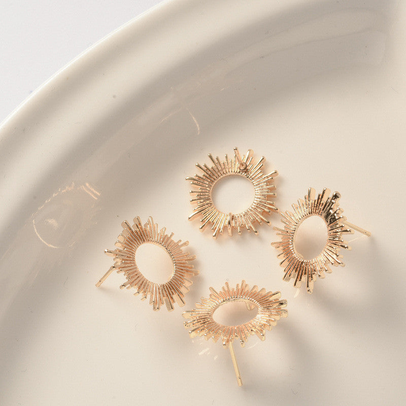 20 boucles d'oreilles Sun Circle Stud avec boucle 14K GF Earing