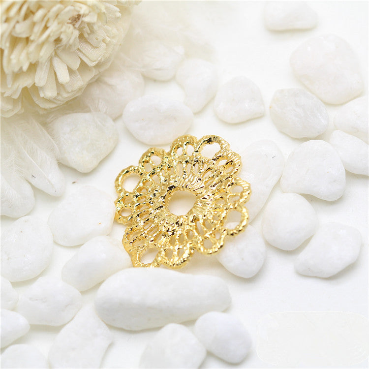 50 bonnets de perles florales, tasse 14K GF, breloques, entretoise de perles