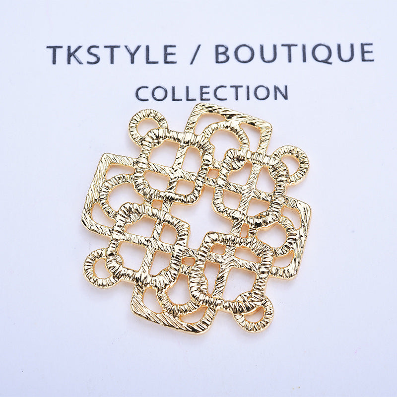 20 pendentifs à breloques à pièces carrées à boucles multiples 14K GF