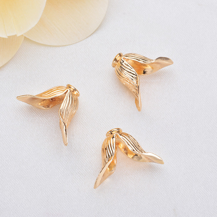 20 capuchons de perles florales, tasse 14K GF, entretoise de perles de charme