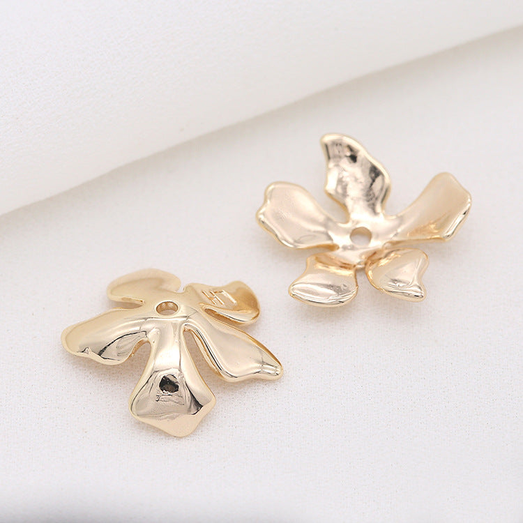 10 capuchons de perles florales, tasse 14K GF, entretoise de perles de charme