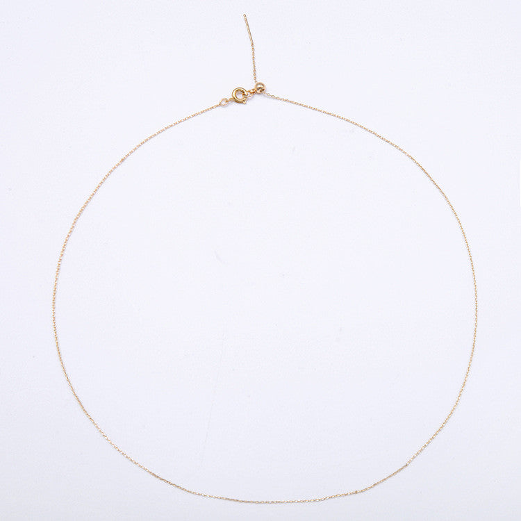 2 Adjustable Oval Link Cable Chain Y Necklace Bracelet with Positioning Bead 14K GF Choker Bangle