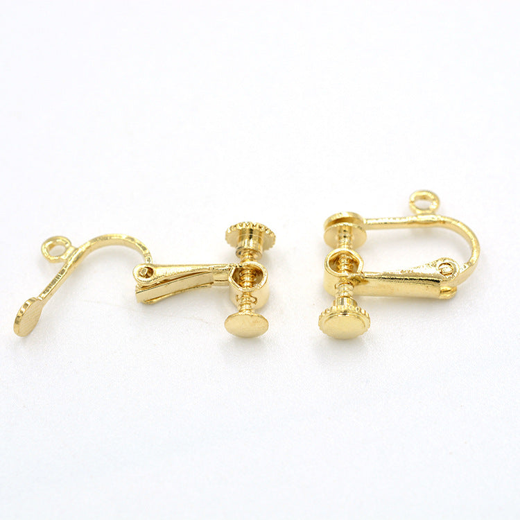 20 clips d'oreille à vis sans piercing avec boucle 14K GF