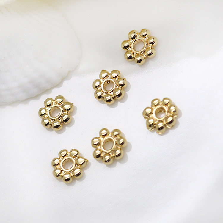 30 Charme de perles florales 14K GF Entretoise de perles