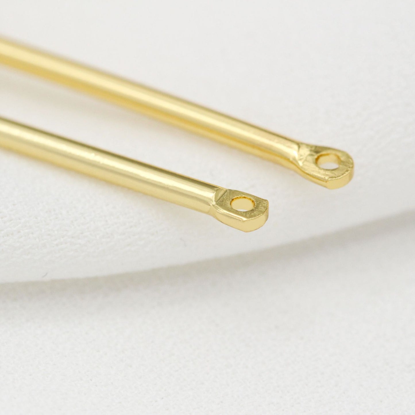 10 Double Loop Stick Bar Charm Connector 14K GF