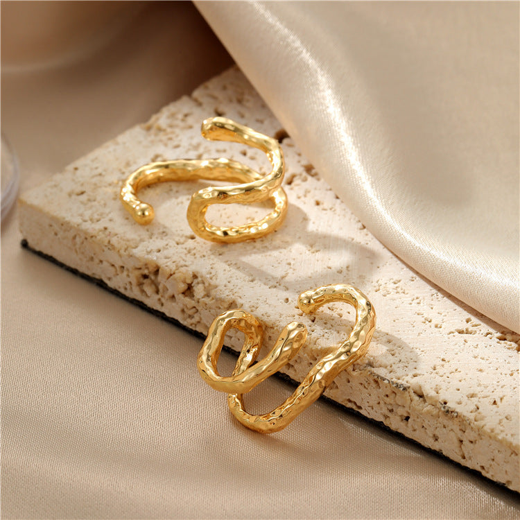 4 boucles d'oreilles fondantes, manchettes d'oreille, grimpeur sans perçage, boucle d'oreille 14K GF