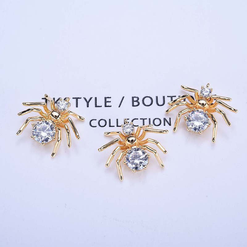 20 Pendentif à breloque araignée orné de strass 14K GF