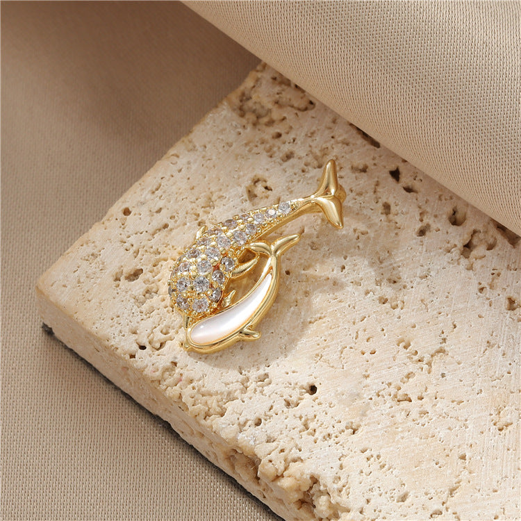 2 pendentif de charme de vélo de dauphin de plume de paon orné de strass 14K GF