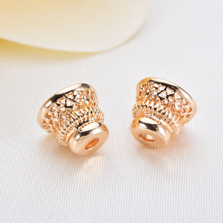 20 capuchons de perles florales, tasse 14K GF, entretoise de perles de charme