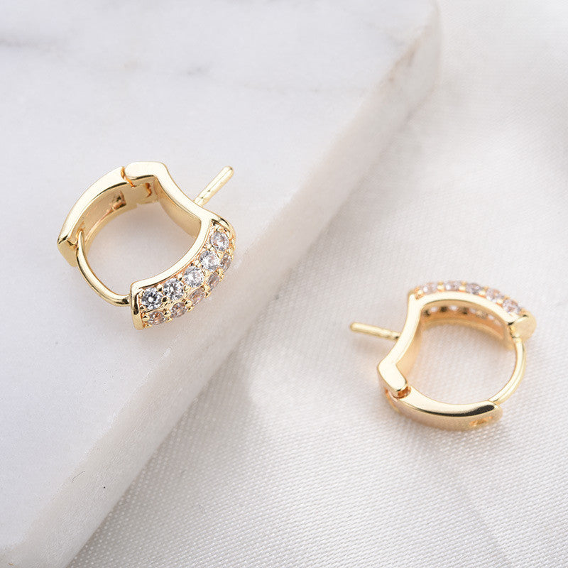 20 boucles d'oreilles créoles rondes ornées de strass 14K GF, perles à moitié percées, vierges
