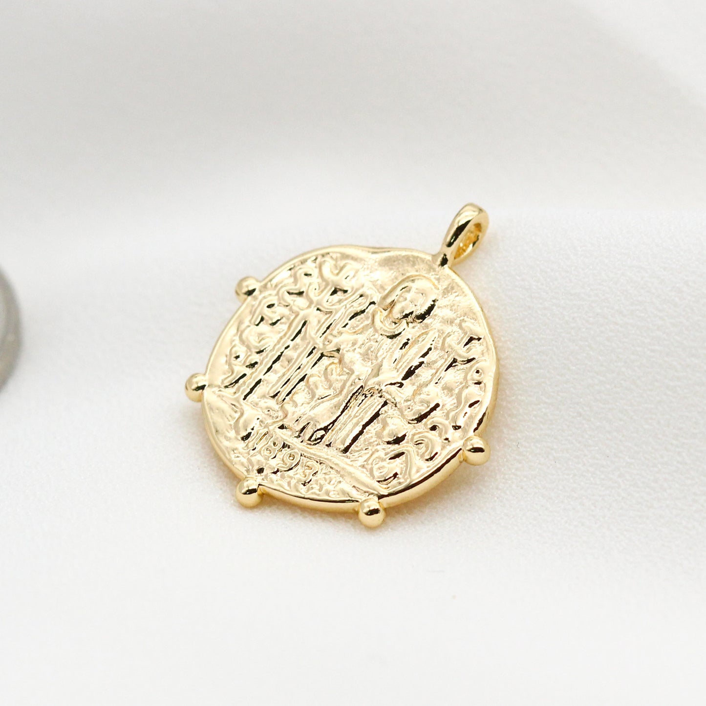 Pendentif à breloque pièce de monnaie 20 portraits 14K GF