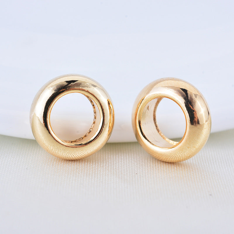 100 Charme de perle ronde plate 14K GF Entretoise de perles