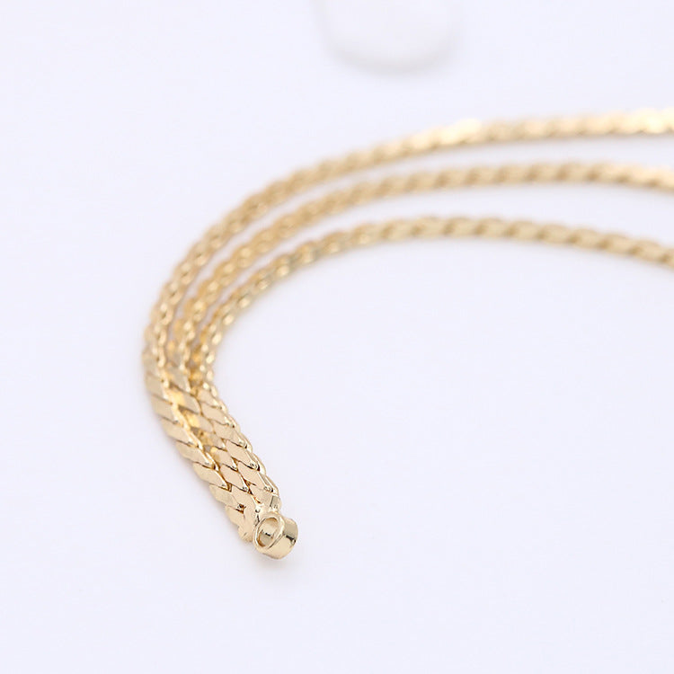 20 pendentif à breloque pompon chaîne serpent 14K GF