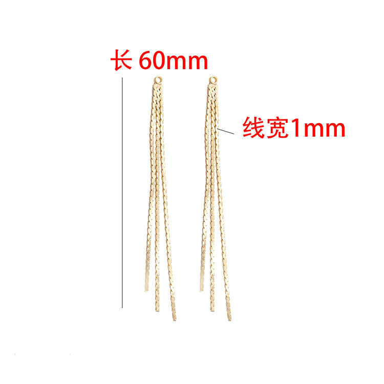 20 pendentif à breloque pompon chaîne serpent 14K GF