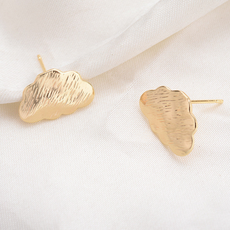 20 boucles d'oreilles à tige en forme de nuage givré avec boucles d'oreilles multiples 14K GF