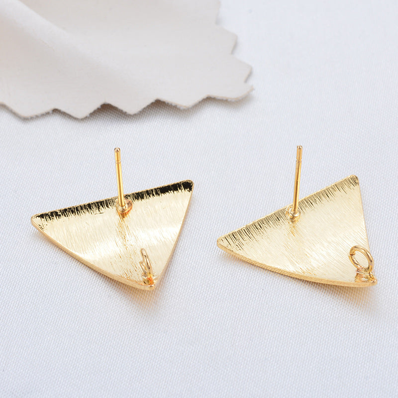 20 boucles d'oreilles à tige triangulaires incurvées brillantes 14K GF