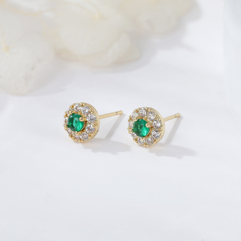 Boucles d'oreilles à tige rondes en forme d'ange 4 étoiles, goutte d'eau, papillon, ornées de strass 14K GF
