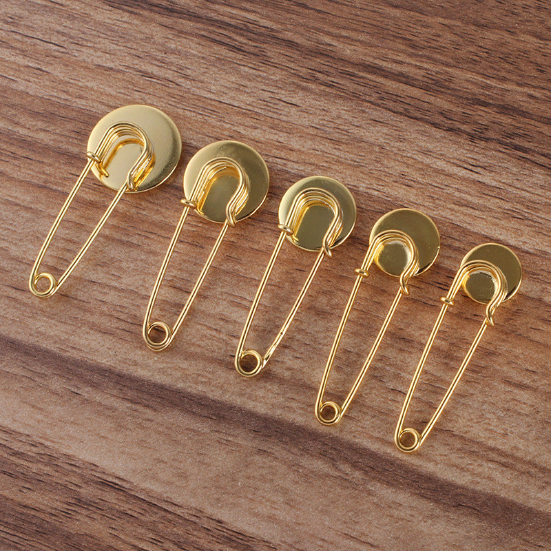 50 lunette tasse broche sûre 18KGP 12mm 14mm 16mm 18mm 20mm cabochon rond Base vierge réglage de pièce de pierre précieuse