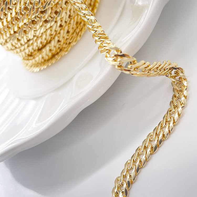 2 Meters Flat Curved Link Cable Chain 14K GF